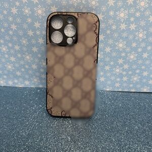 Monogram emblem iPhone 16 pro phone case